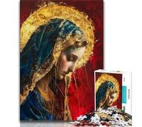 Puzzle 1000 pièces pour Adolescents, Cadeau Vierge Marie, Jeux éducatifs, décoration d'intérieur, idéal pour la décoration de Bureau (Taille 38x26cm)