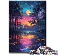 Puzzle 1000 pièces pour Adolescents, Cadeau, Vue Nocturne, Jeu éducatif Familial, décoration Murale, Cadeaux Uniques pour Anniversaire et Noël, 50x75cm