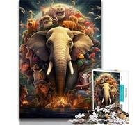 Puzzle 1000 pièces pour Adolescents, Cadeaux Animaux africains, 1000 pièces pour Adolescents, Anti-Stress, défi Difficile, Jouets de décoration pour la Maison (Taille 38x26cm)