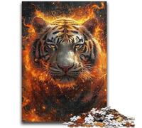 Puzzle 1000 pièces pour Adolescents, Cadeaux, Art coloré, Tigre Blanc, pour Les 14 Ans et Plus, pour s'amuser en Famille et Jouer en soirée, Jouets Cadeaux 26x38cm