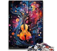 Puzzle 1000 pièces pour Adolescents, Cadeaux, Art du Violon coloré, Jeux éducatifs, décoration de la Maison, idéal comme Cadeau pour Toute la Famille, 26x38cm
