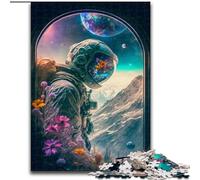 Puzzle 1000 pièces pour Adolescents, Cadeaux ASTRONAUTES Fleurs, Analyse et logique avec pièces entièrement emboîtables de Formes aléatoires, pour Les Enfants de 14 Ans et Plus (Taille 26x38cm)