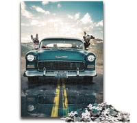 Puzzle 1000 pièces pour Adolescents, Cadeaux, Balade en Chien, Anti-Stress, défi Difficile, renforce l'amour Entre Couples, 50x75cm