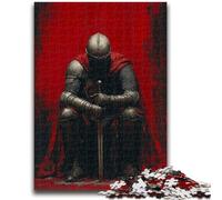 Puzzle 1000 pièces pour Adolescents, Cadeaux Blood Red Knight, 1000 pièces pour Adultes, Jouets éducatifs, Jeux Anti-Stress, Cadeaux d'anniversaire Uniques (26x38cm)