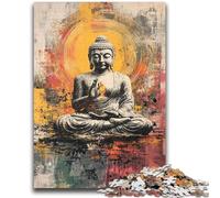 Puzzle 1000 pièces pour Adolescents, Cadeaux, Bouddha Arc-en-Ciel, Jouets éducatifs, activités Amusantes à la Maison, Cadeau d'anniversaire, Cadeaux de Voyage 26x38cm