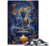 Puzzle 1000 pièces pour Adolescents, Cadeaux, Bouddha doré, Jeux éducatifs, décoration d'intérieur, Collection d'artistes, Beaux-Arts 26x38cm