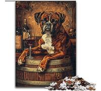 Puzzle 1000 pièces pour Adolescents, Cadeaux Boxer Buvant, entraînez Votre Cerveau et Vos Mains, Cadeaux d'anniversaire Uniques pour Les 14 Ans et Plus (Taille 50x75cm)
