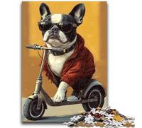 Puzzle 1000 pièces pour Adolescents, Cadeaux Carlin Jouant au Skateboard, Puzzles pour Adolescents, Jeux éducatifs, décoration Murale, Cadeaux d'anniversaire et de Noël Uniques (75x50cm)
