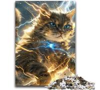 Puzzle 1000 pièces pour Adolescents, Cadeaux, Chat Fantastique, Anti-Stress, défi Difficile, renforce l'amour Entre Couples, 26x38cm
