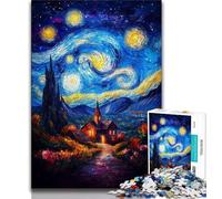 Puzzle 1000 pièces pour Adolescents, Cadeaux, château du Ciel Nocturne, Aide Le Cerveau à exercer, Jouets addictifs pour cultiver la Patience, décoration Murale (75x50cm)