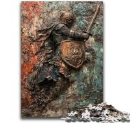 Puzzle 1000 pièces pour Adolescents, Cadeaux, Chevaliers médiévaux, Puzzle 1000 pièces, Jeux éducatifs, décoration d'intérieur, adapté à la décoration de Bureau (26x38cm)