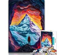 Puzzle 1000 pièces pour Adolescents, Cadeaux colorés et Magnifiques, Montagnes, Cadeau d'anniversaire, décoration Murale pour Les 14 Ans et Plus (Taille 75x50cm)