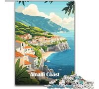 Puzzle 1000 pièces pour Adolescents, Cadeaux, côte amalfitaine, Italie, Jouets de Jeu, Chaque pièce est Unique - Jeu Familial Stimulant et Amusant pour Les 14 Ans 26x38cm