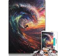 Puzzle 1000 pièces pour Adolescents, Cadeaux d'astronaute, Surf Spatial, Jouets éducatifs, Jeux familiaux, Jeu éducatif pour Anniversaire, Noël, 38x26cm