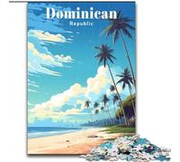 Puzzle 1000 pièces pour Adolescents, Cadeaux de Voyage en République Dominicaine, Jouets de Jeu, Chaque pièce est Unique - Jeu Familial Stimulant et Amusant pour Les 14 Ans 50x75cm