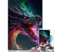 Puzzle 1000 pièces pour Adolescents, Cadeaux, Dragon Cosmique, Roi Serpent, 1000 pièces pour Adolescents, Anti-Stress, défi Difficile, Jouets de décoration pour la Maison (Taille 75x50cm)