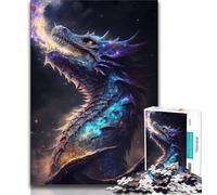 Puzzle 1000 pièces pour Adolescents Cadeaux Dragons Anciens règne Cosmique Puzzles pour Adolescents Jeux éducatifs décoration d'intérieur Convient pour la décoration de Bureau 38x26cm
