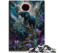 Puzzle 1000 pièces pour Adolescents, Cadeaux, éléphant Magique, Jeux d'activités familiales stimulants, Jouet à Faire soi-même pour décoration Murale, Cadeaux 26x38cm
