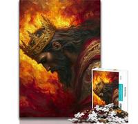Puzzle 1000 pièces pour Adolescents, Cadeaux Fantaisie Jésus, Anti-Stress, défi Difficile avec Affiche et fiche de Questions-réponses (75x50cm)
