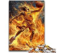 Puzzle 1000 pièces pour Adolescents, Cadeaux, Flammes, Basket-Ball, pour Les 14 Ans et Plus, pour s'amuser en Famille et Jouer en soirée, Jouets Cadeaux 26x38cm