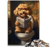 Puzzle 1000 pièces pour Adolescents, Cadeaux, Happy Goldendoodle, Anti-Stress, défi Difficile, Convient pour la décoration de Bureau, 50x75cm