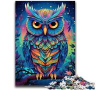 Puzzle 1000 pièces pour Adolescents, Cadeaux, Hibou coloré, Jeux éducatifs, décoration de la Maison, idéal comme Cadeau pour Toute la Famille, 26x38cm