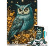 Puzzle 1000 pièces pour Adolescents, Cadeaux, Hibou Fleuri, Jouets éducatifs, Jeux familiaux, Jeu éducatif pour Anniversaire, Noël, 38x26cm