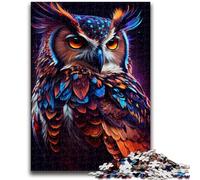 Puzzle 1000 pièces pour Adolescents, Cadeaux, Hibou, Jeu éducatif Familial coloré, décoration Murale, Cadeaux d'anniversaire et de Noël Uniques, 50x75cm