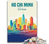 Puzzle 1000 pièces pour Adolescents, Cadeaux Ho Chi Minh Vietnam, Jeu éducatif Familial, décoration Murale, Cadeaux d'anniversaire et de Noël Uniques (Taille 50x70cm)
