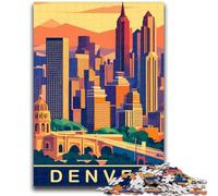 Puzzle 1000 pièces pour Adolescents, Cadeaux, Horizon de Denver, Jeu éducatif Familial, décoration Murale, Cadeaux d'anniversaire et de Noël Uniques (Taille 38x26cm)