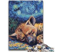 Puzzle 1000 pièces pour Adolescents, Cadeaux Hyène, Ciel Nocturne, pour Les 14 Ans et Plus, Jeu intellectuel, Cadeaux de Noël et d'anniversaire, 26x38cm