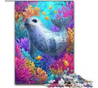 Puzzle 1000 pièces pour Adolescents, Cadeaux, Jouets éducatifs, Phoque de l'océan, décoration intérieure Unique et Cadeaux pour Les 14 Ans et Plus, 26x38cm