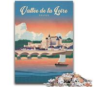 Puzzle 1000 pièces pour Adolescents, Cadeaux La Vallée de la Loire, Anti-Stress, défi Difficile, renforce l'amour Entre Couples (Taille 50x75cm)