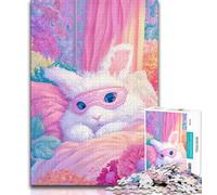 Puzzle 1000 pièces pour Adolescents, Cadeaux Lapin, Aide Le Cerveau à exercer, Jouets addictifs pour cultiver la Patience, décoration Murale 38x26cm