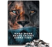 Puzzle 1000 pièces pour Adolescents, Cadeaux Le Travail acharné Bat Le Talent, soulage Le Stress, défi Difficile, Convient pour la décoration de Bureau, 50x75cm