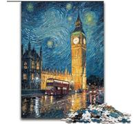 Puzzle 1000 pièces pour Adolescents, Cadeaux Londres sous Le Ciel Nocturne, Aide Le Cerveau à exercer, Jouets addictifs pour cultiver la Patience, décoration Murale 26x38cm