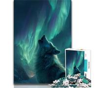 Puzzle 1000 pièces pour Adolescents, Cadeaux Loup sous l'aurore, 1000 pièces pour Adolescents, Anti-Stress, défi Difficile, Jouets de décoration pour la Maison (Taille 38x26cm)