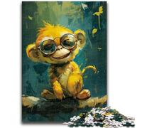 Puzzle 1000 pièces pour Adolescents, Cadeaux, Mignon Petit Singe Jaune, Jouets éducatifs, Jeux de Famille, Cadeaux pour Amis et Famille, 26x38cm