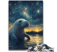 Puzzle 1000 pièces pour Adolescents, Cadeaux Morse sous Les étoiles, 1000 pièces pour Adolescents, Jouets éducatifs, Jeux Anti-Stress, Cadeaux d'anniversaire Uniques (26x38cm)