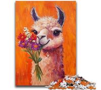 Puzzle 1000 pièces pour Adolescents, Cadeaux, Motif Fleur d'alpaga, Jeu éducatif, défi, Collection d'artistes, Beaux-Arts, 38x26cm