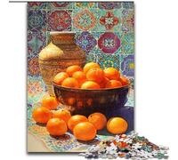 Puzzle 1000 pièces pour Adolescents, Cadeaux Oranges aquarelles, Jeu intellectuel éléphant, Cadeau d'anniversaire, décoration Murale pour Les 14 Ans et Plus (Taille 26x38cm)
