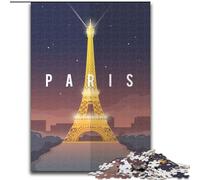 Puzzle 1000 pièces pour Adolescents, Cadeaux Paris, Jouets de Jeu, Chaque pièce est Unique - Jeu Familial Stimulant et Amusant pour Les 14 Ans 50x75cm