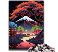 Puzzle 1000 pièces pour Adolescents, Cadeaux, Paysage Japonais, néon, Anti-Stress, défi Difficile, renforce l'amour Entre Couples, 26x38cm