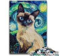 Puzzle 1000 pièces pour Adolescents, Cadeaux, Peinture à l'huile de Chat, Jouets éducatifs, activités Amusantes à la Maison, Cadeau d'anniversaire, Cadeaux de Voyage 50x75cm