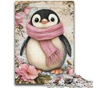 Puzzle 1000 pièces pour Adolescents, Cadeaux Pingouin Portant Un Foulard, Puzzles pour Adultes, Jouets éducatifs et éducatifs, Jeux de Famille, Cadeaux pour Amis et Famille (38x26cm)