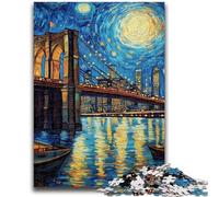 Puzzle 1000 pièces pour Adolescents, Cadeaux, Pont de Brooklyn, Puzzles pour Adultes, Jeux éducatifs, décoration d'intérieur, Convient pour la décoration de Bureau (50x75cm)
