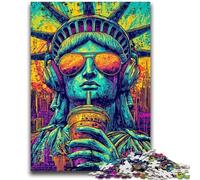 Puzzle 1000 pièces pour Adolescents, Cadeaux Pop Art, Statue de la Liberté, Jeux d'activités familiales stimulants, Jouet à Faire soi-même pour décoration Murale, Cadeaux 26x38cm