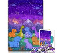 Puzzle 1000 pièces pour Adolescents Cadeaux pour bébés Dinosaures Jeux éducatifs décoration Murale Cadeaux Uniques pour Anniversaire et Noël 75x50cm