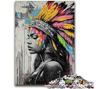 Puzzle 1000 pièces pour Adolescents, Cadeaux, Princesse Indienne, Graffiti, Jouets éducatifs, activités Amusantes à la Maison, Cadeau d'anniversaire, Cadeaux de Voyage, 26x38cm