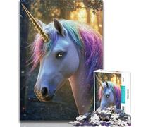 Puzzle 1000 pièces pour Adolescents, Cadeaux, Puzzle Licorne Fantastique, Jeux éducatifs, décoration d'intérieur, Convient pour la décoration de Bureau (Taille 38x26cm)